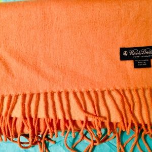 Cashmere scarf unisex Brooks Brothers made in Scotland
